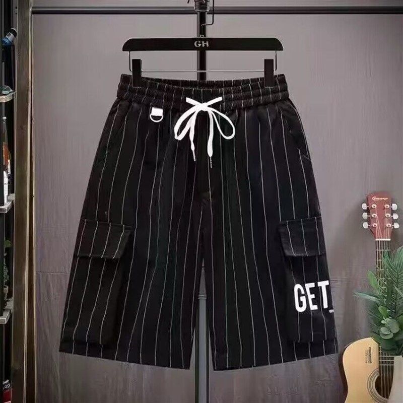 夏季衬衫男短袖条纹宽松七分袖衬衣青年高中学生搭配时尚休闲套装,男装,休闲运动套装,淘宝优惠券,粉丝福利购,淘宝优惠卷