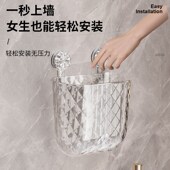 吸盘垃圾桶家用厨房灶台壁挂客厅卫生间带压圈纸篓2024新款 大容量