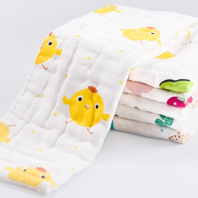 口水巾婴儿纱布毛巾洗脸纯棉超软新生儿童全棉纱巾宝宝手帕小方巾