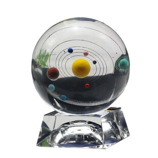水晶球八大行星摆件3D水晶太阳系银河系创意礼品生日礼物家居装饰