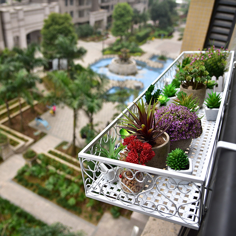 阳台铁艺多层挂式花盆架栏杆悬挂多肉吊兰绿萝客厅壁挂花架子包邮