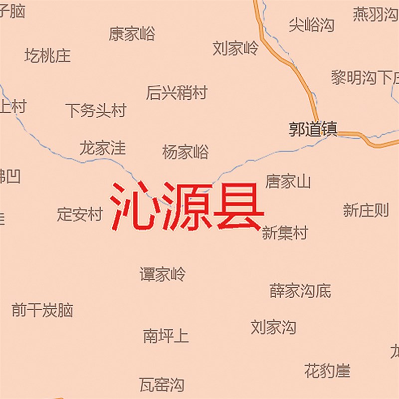 2021新款长治市地图贴图办公室挂图高清防水墙壁贴超大装饰画定制