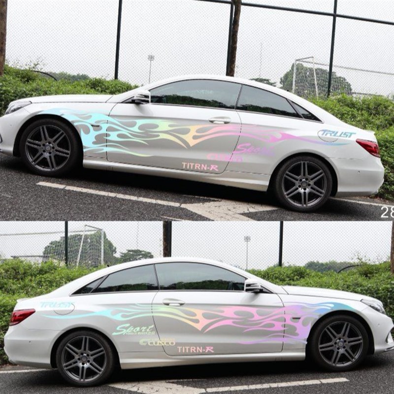 汽车拉花车贴个性改装装饰车身两侧全车外观网红通用思域车贴贴纸