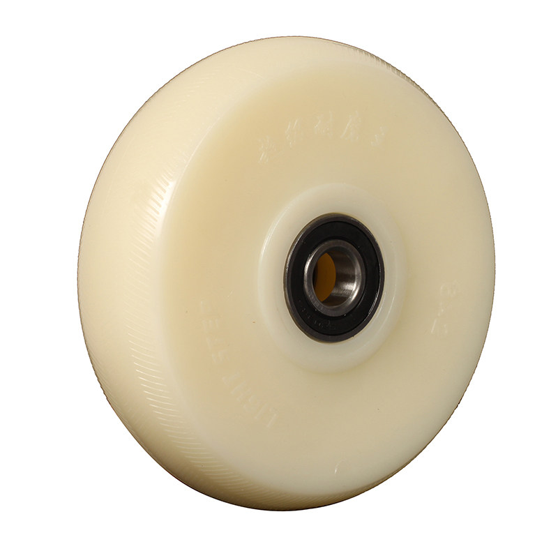 6寸尼龙实心轮平板车轮子手推车轮耐磨轮重型脚轮工业脚手架轱辘