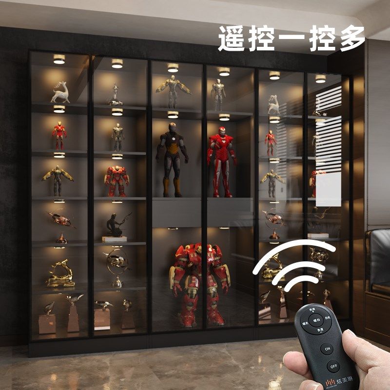 手办展示柜灯小射灯免接线led灯遥控充电橱柜灯模型玻璃柜专用灯,家装灯饰光源,橱柜灯,淘宝优惠券,粉丝福利购,淘宝优惠卷