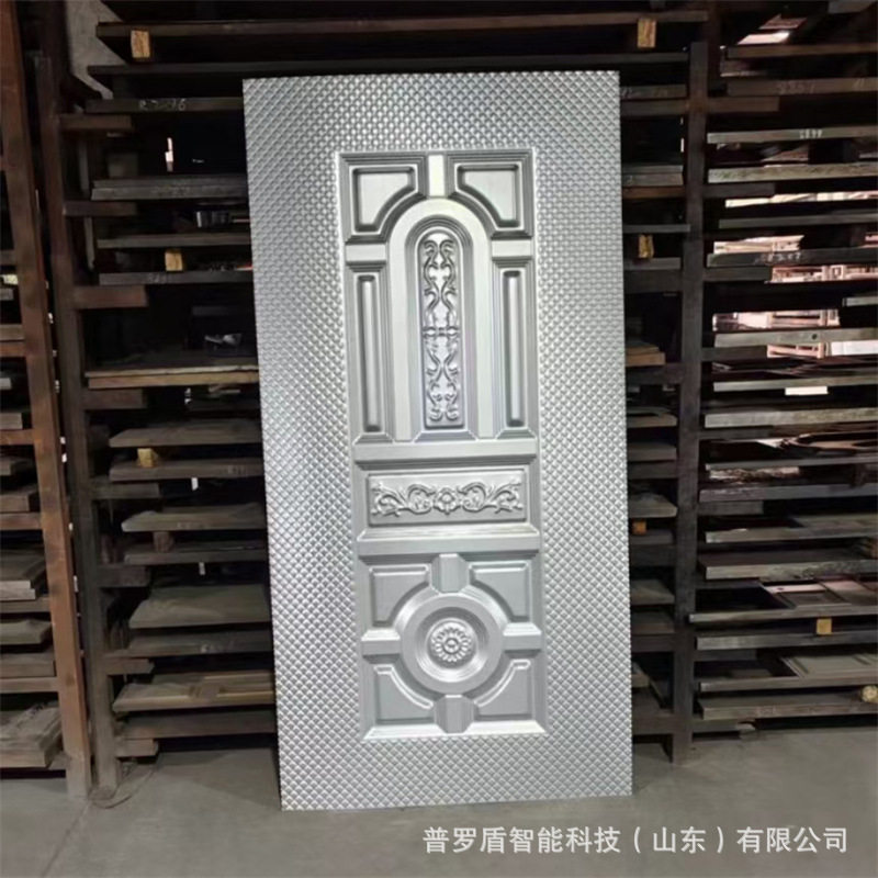 钢制门面防盗门花纹板畅销款镀锌压花门板批发冷轧防盗门门皮压花