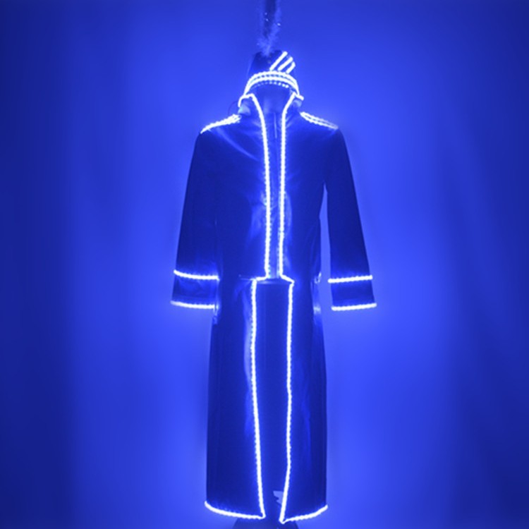 新款LED发光服装男装酒吧夜店KTV服务生个性上酒衣服潮流爆闪