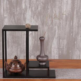 xyt铁艺茶棚博古架多宝阁简约茶室置物展示架紫砂壶茶具古董摆件