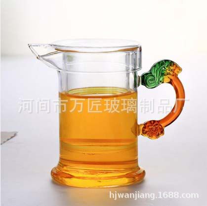供应耐热玻璃茶壶纱网过滤内胆玻璃红茶冲茶器茶具双耳杯泡茶壶