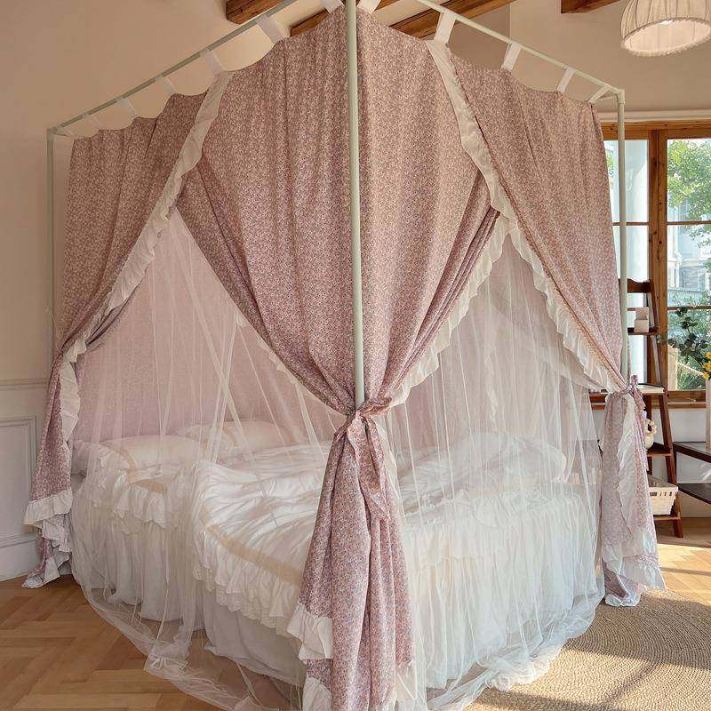 宫廷家用卧室双层蚊帐床帘一体式床幔防尘顶遮光布帘挡风加厚新款,农用物资,其他肥料,淘宝优惠券,粉丝福利购,淘宝优惠卷