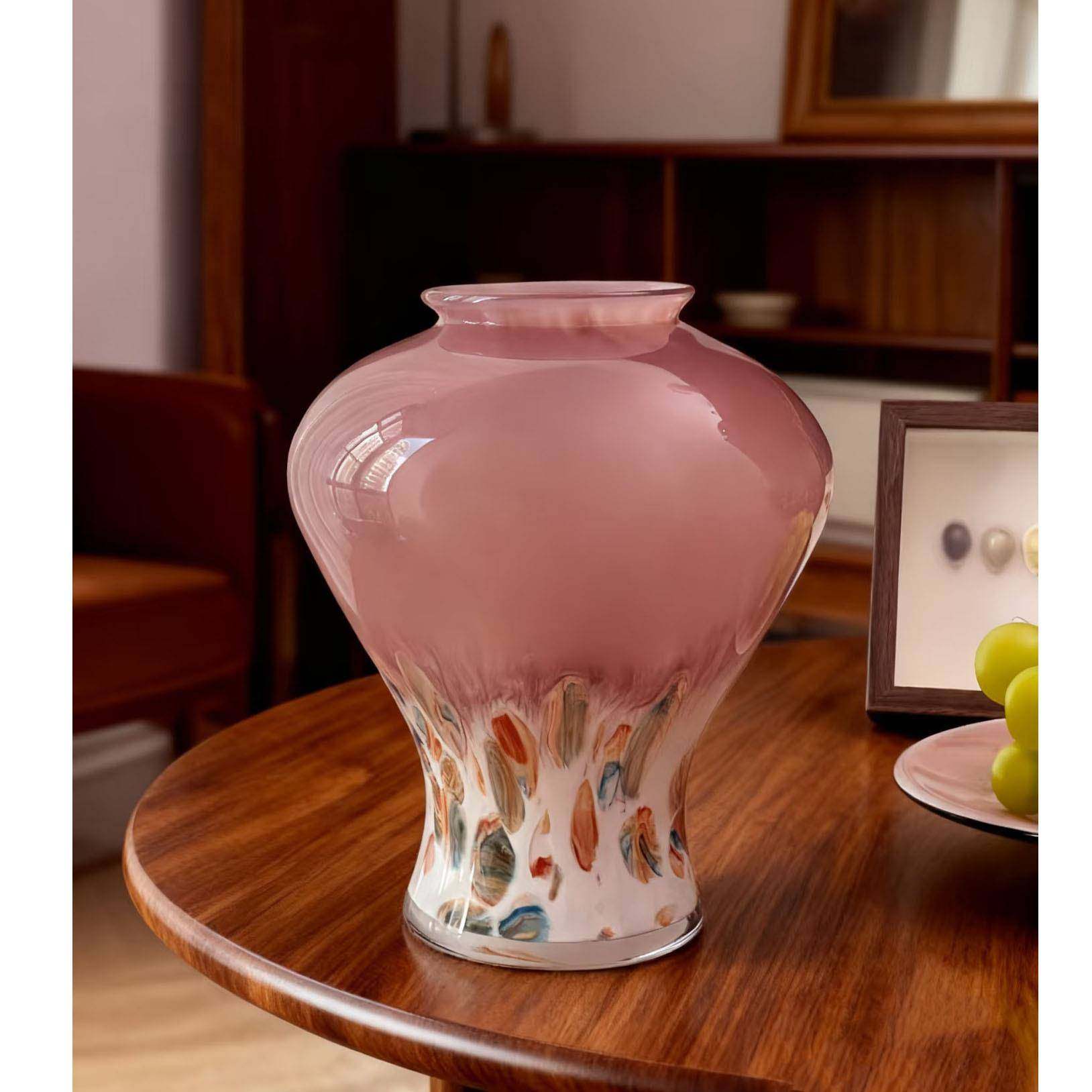 超好看彩色琉璃玻璃花瓶粉色多巴胺轻奢高级感水养插鲜花装饰摆件,机械设备,其他机械设备,淘宝优惠券,粉丝福利购,淘宝优惠卷