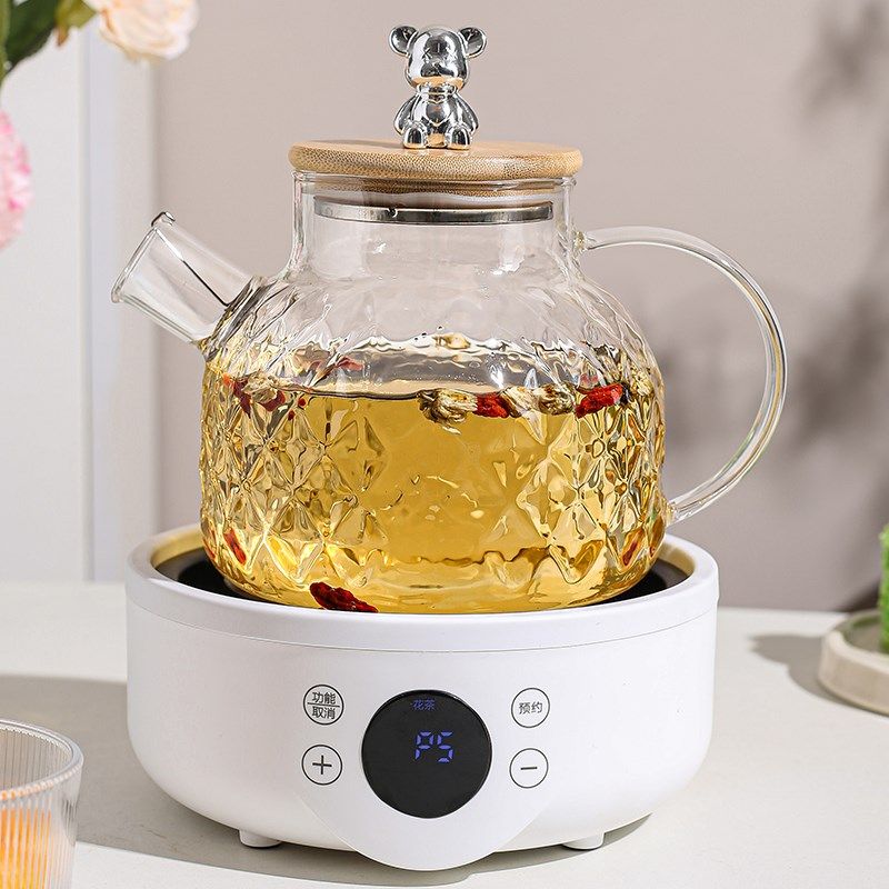 小筱熊全自动玻璃电煮锅多功能耐高温高硼硅玻璃养生锅小型慢炖锅