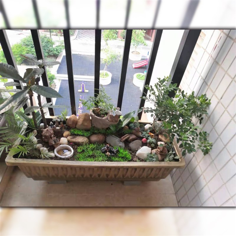 马槽水槽乌龟缸塑料长方形花盆阳台楼顶种菜盆睡莲古法养鱼池鱼缸