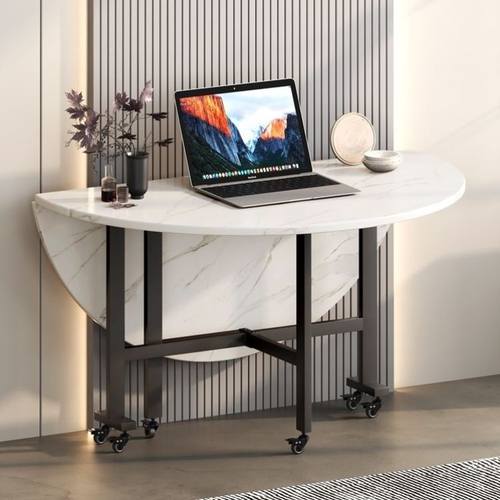 折叠桌家用移动餐桌小户型多功能吃饭桌子圆形创意客厅桌子大圆桌