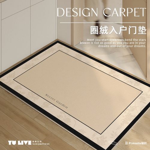 入户门地垫2024新款进门家用脚垫防滑厚轻奢高级感简约耐脏奶油风