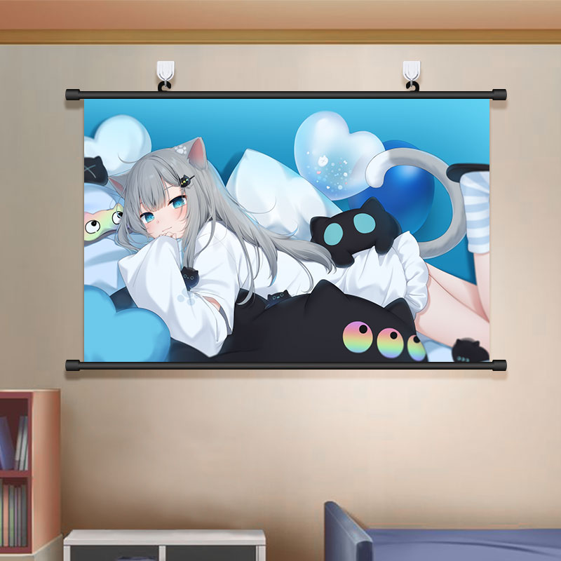猫羽雫猫娘二次元动漫海报墙贴宿舍卧室高清壁纸超大防水装饰挂画