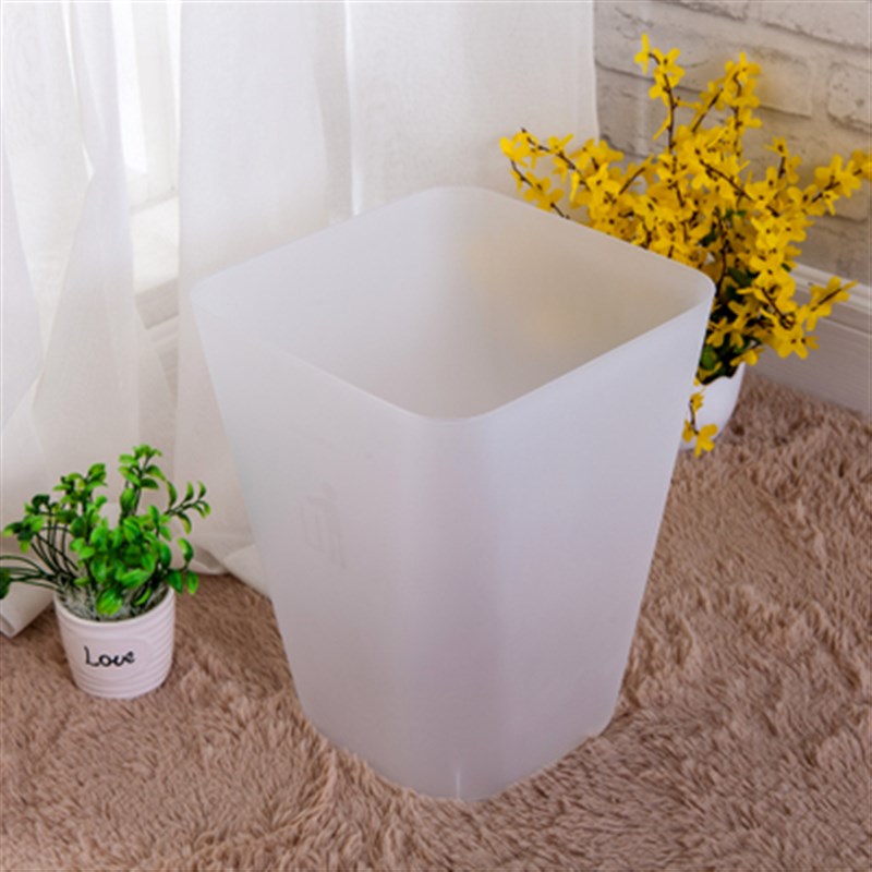 创意办公室酒店无盖磨砂垃圾桶欧式家用卫生间客厅塑料垃圾桶大号