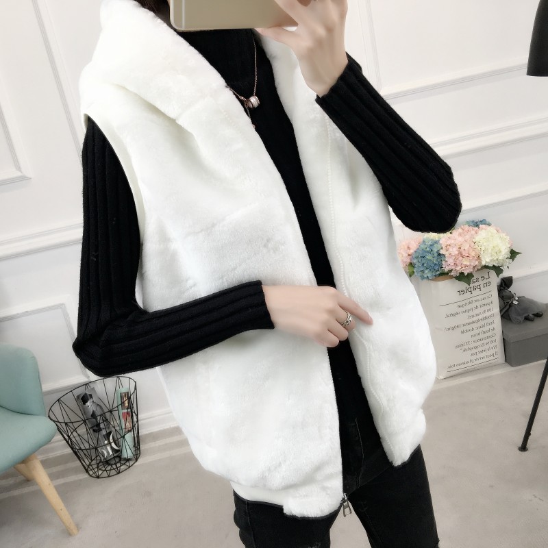 皮草马甲女2021秋冬新款仿毛短款外套毛毛绒显瘦背心上衣修身马甲