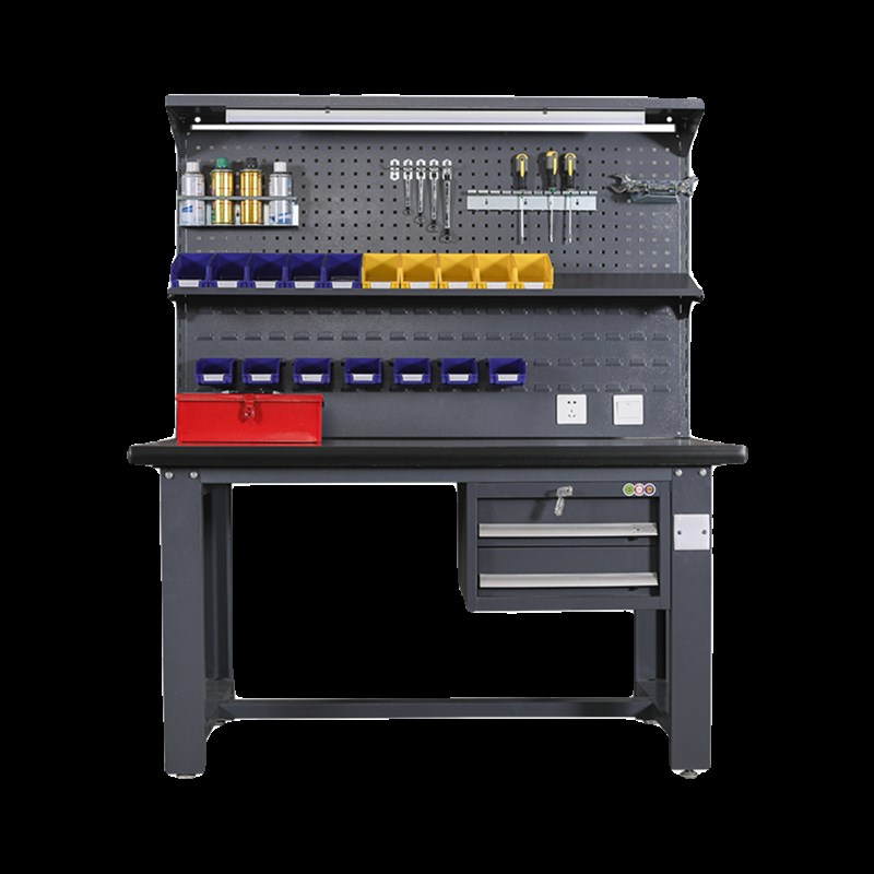 龙力盛重型防静电工作台维修钳工台电工实训实验桌不锈钢操作台
