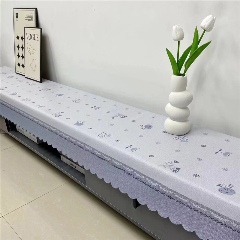 法式电视柜条几柜防水防油防烫长方形电视机柜鞋柜保护垫长条桌布