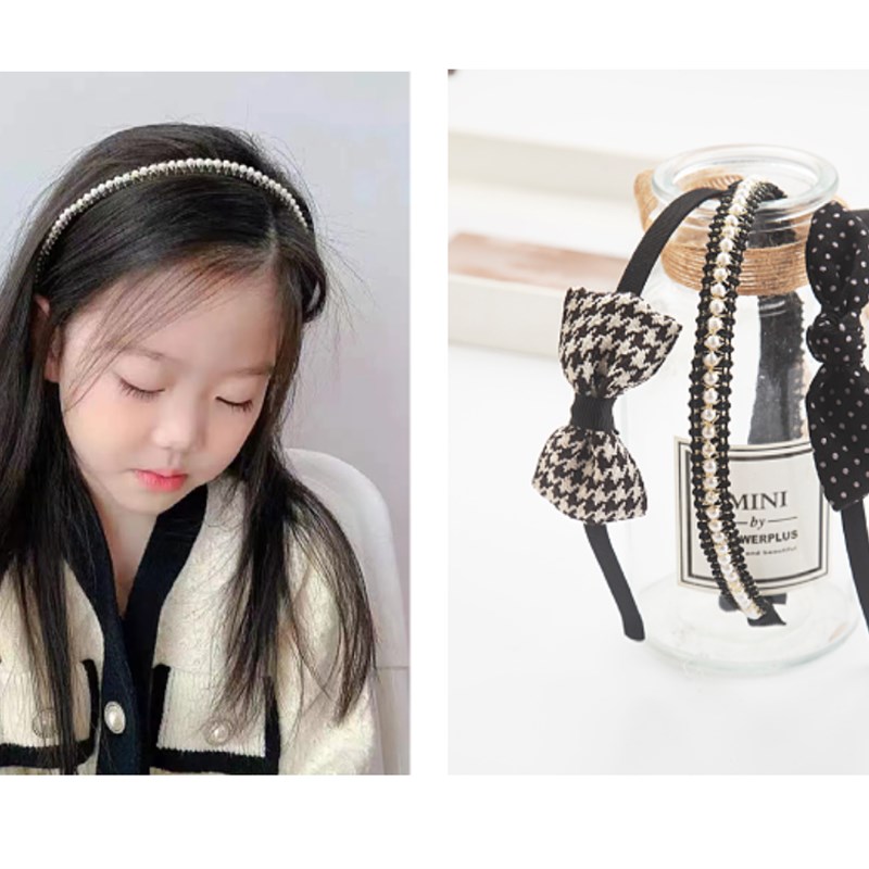 儿童发箍夏季公主蝴蝶结头箍女童头饰发饰韩国宝宝不勒头碎发发箍