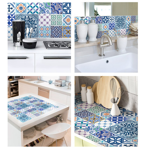 浴室卫生间贴纸防水墙贴瓷砖贴补洞墙纸厨房墙面防油贴纸自粘遮丑