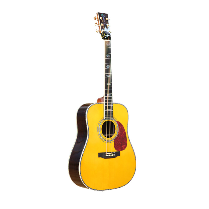 41寸复古色D桶成人全单板民谣吉他演奏级指弹电箱乌木指板亮光