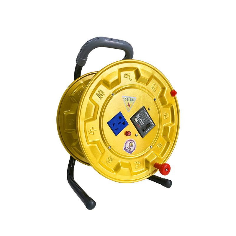 牛脾气单开单控电缆盘一机一闸卷线盘单插座卷线盘漏电保护铁质轮