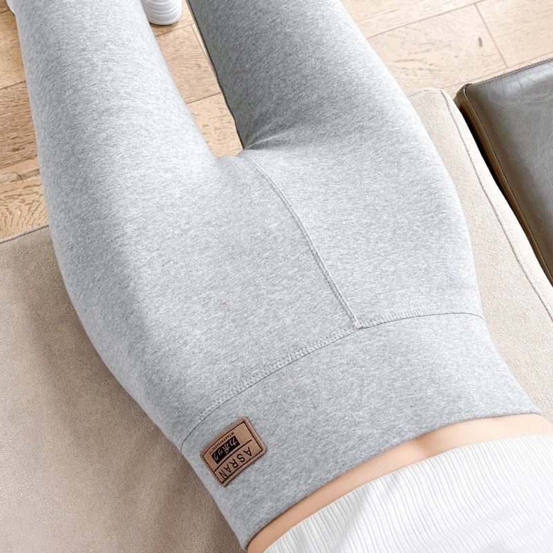 秋裤女打底裤外穿秋冬加绒纯棉大码女裤显瘦高腰弹力磨毛加厚保暖