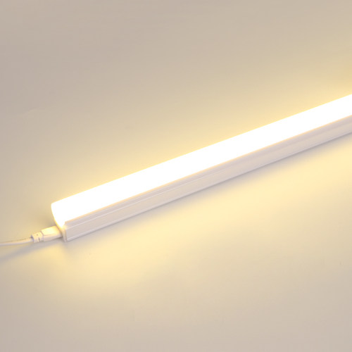 暖光灯3000K日光灯管暖白黄色卧室宿舍餐饮商用灯带氛围T5led长条