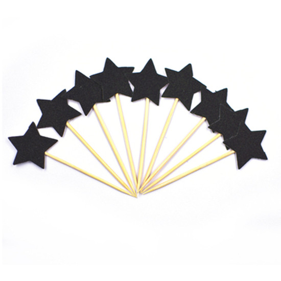 烘焙生日蛋糕装饰插牌五角星爱心大星星心形牙签插排雪花插旗插件