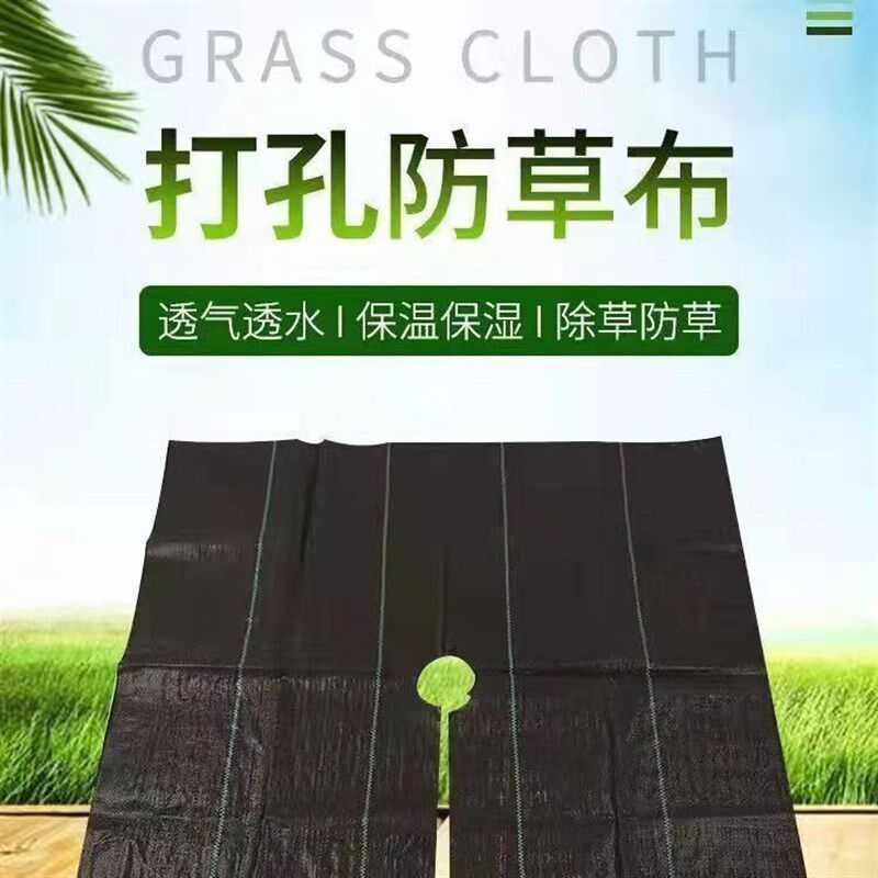 农用开孔防草布药材蔬菜茶叶打孔地膜苗木透水遮草布除草地布