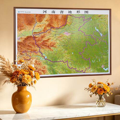 【正版】 河南省地形图（立体大全开） 星球地图出版社 2025-12-24
