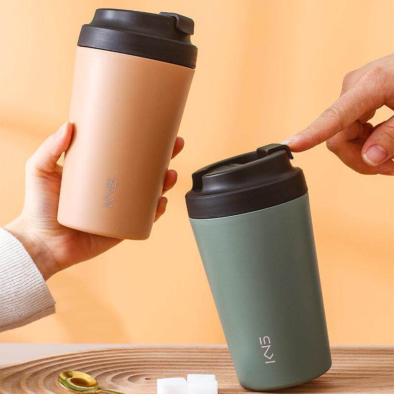 咖啡随wNnAsOW8行杯带新款陶瓷内胆风随杯便轻奢情侣办携公杯盖手