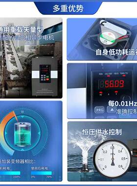 海达仕全封闭防尘电P50工业级变频器三相380v防油机HDJ调速器I水