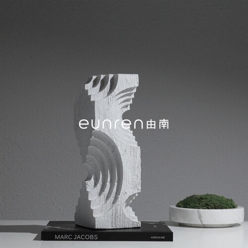 现代轻奢样板房间家居客厅创意几何艺术树脂工艺品摆件软装饰品