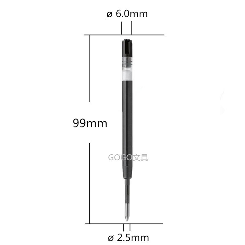 签字笔芯中性水笔芯按动旋转笔替芯中性笔芯(10支装)包邮