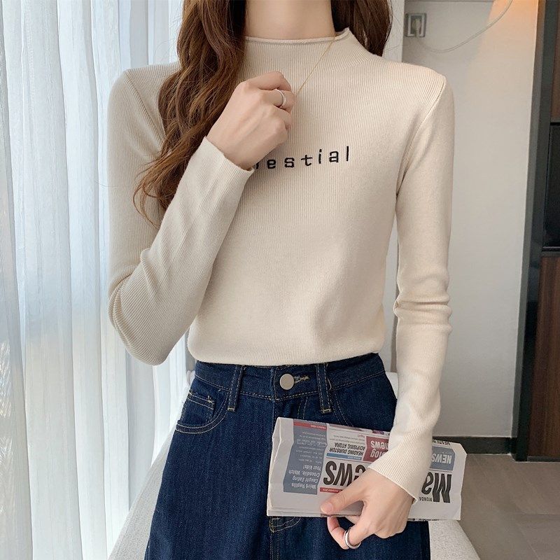 春秋新款半高领内搭毛衣女修身显瘦短款小个子长袖打底针织衫上衣,女装/女士精品,毛针织衫,淘宝优惠券,粉丝福利购,淘宝优惠卷