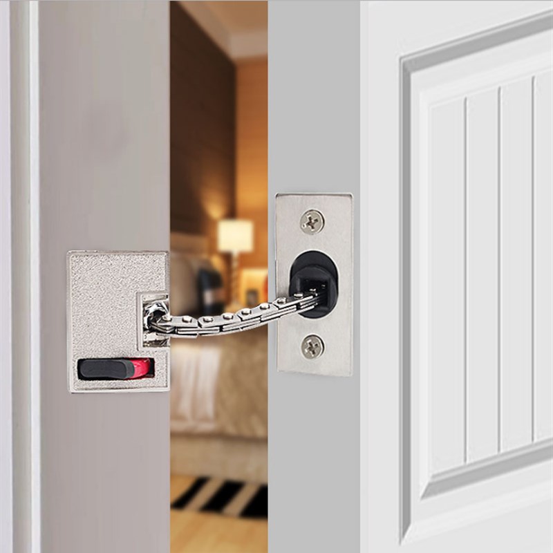 酒店门暗藏防盗链隐藏式安全链宾馆门隐形防盗扣门栓暗装门锁门链