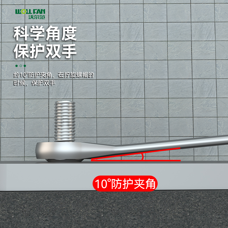 沃尔范塑盒扳手工具套装开口梅花呆梅开两用扳手套装板子架子工具