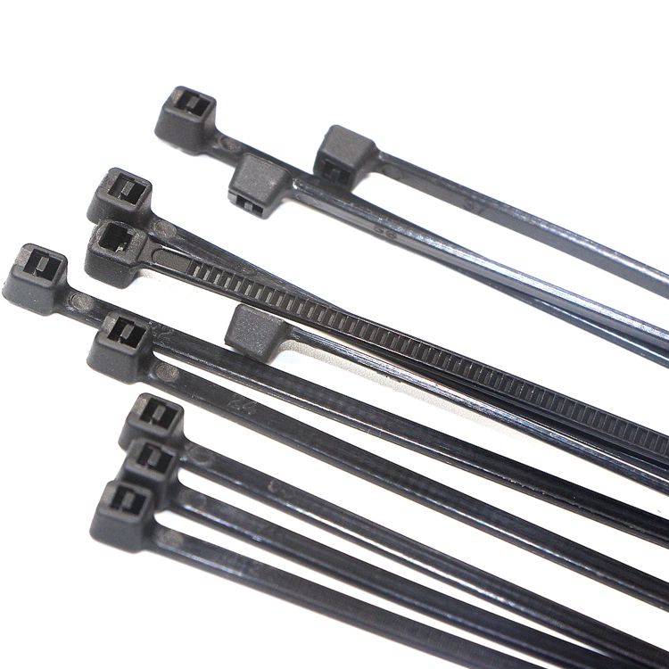 黑白色5*400mm扎带尼龙固定座卡扣一拉得卡带批 发勒死狗电线捆带