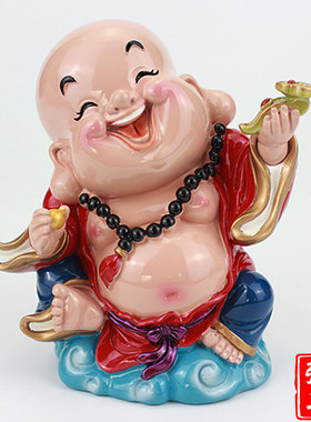 招财弥勒佛摆件存钱罐大肚佛笑佛小弥勒佛像酒柜客厅摆设车内饰品