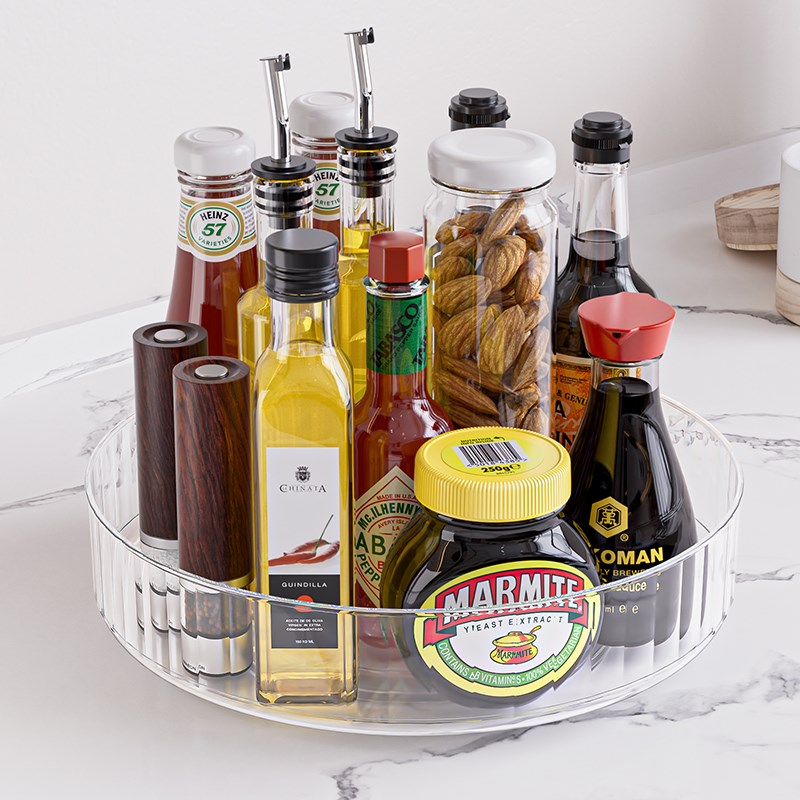 麦宝隆旋转调料置物架厨房台面多功能盐酱油瓶罐灶台调味料收纳盒