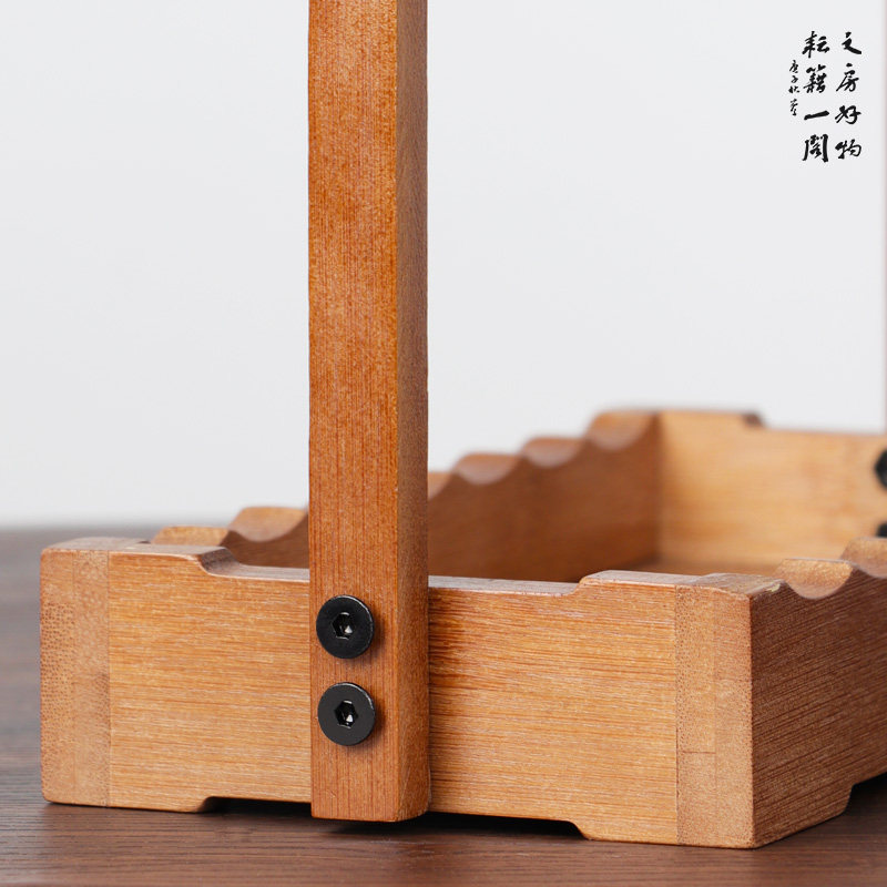 笔架多功能新中式毛笔架笔挂实木挂毛笔创意毛笔挂架文房四宝置物图片