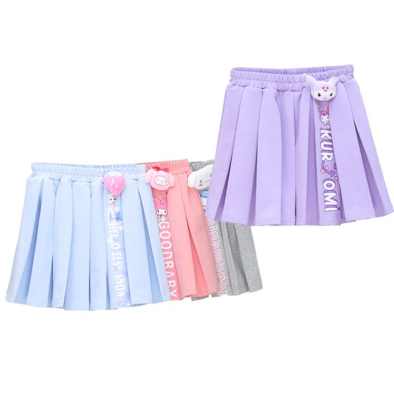 2024新款秋冬季女童洋气jk百褶裙女孩宝宝半身裙儿童时尚学生短裙