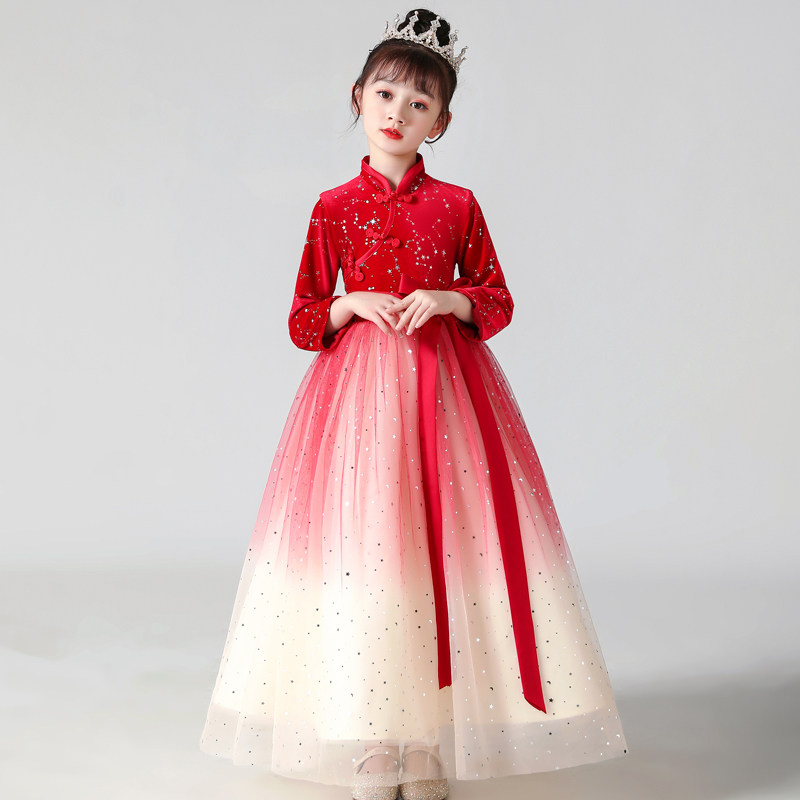 女童中国风旗袍公主裙表演古筝演奏演出服主持人夏季儿童高端礼服,童装/婴儿装/亲子装,儿童礼服,淘宝优惠券,粉丝福利购,淘宝优惠卷