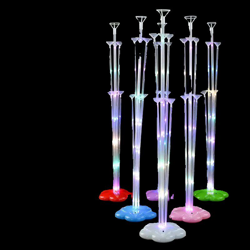 梅花发光灯带桌飘结婚生日布置放地支架装饰底座拖杆灯带桌飘支架