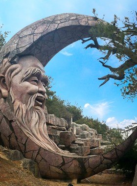 园林景观大型石雕定制户外广场月老石雕塑城市大型艺术品落地摆件