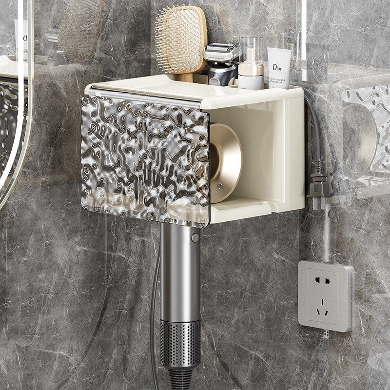 壁挂吹风机架免打孔电吹风支架浴室风筒架子卫生间创意置物收纳架