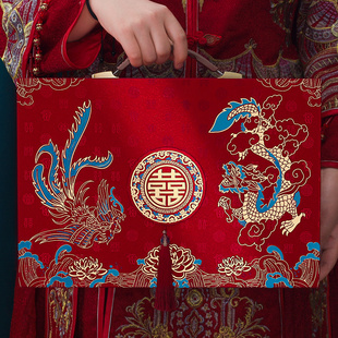 订婚彩礼钱盒子礼金盒彩礼盒提亲聘礼箱定亲结婚装现金10万钱箱子